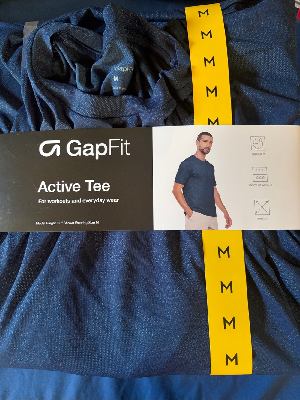 Mens GAP GapFit Active Tee - Navy with Subtle Speckle